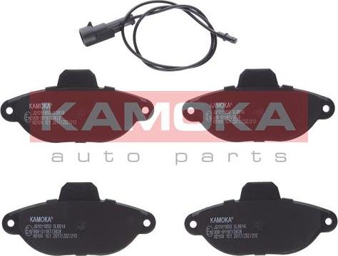 Kamoka JQ1011850 - Kit de plaquettes de frein, frein à disque cwaw.fr