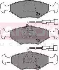 Kamoka JQ1011824 - Kit de plaquettes de frein, frein à disque cwaw.fr