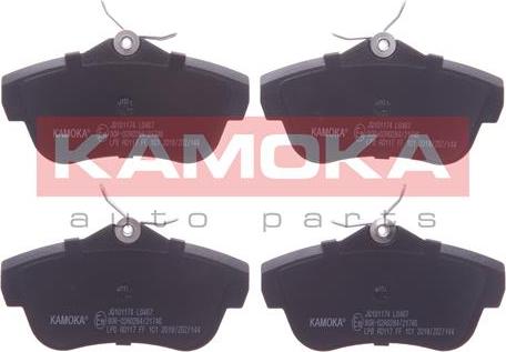 Kamoka JQ101174 - Kit de plaquettes de frein, frein à disque cwaw.fr