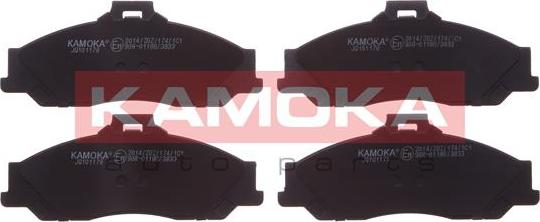 Kamoka JQ101178 - Kit de plaquettes de frein, frein à disque cwaw.fr