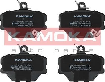 Kamoka JQ101342 - Kit de plaquettes de frein, frein à disque cwaw.fr