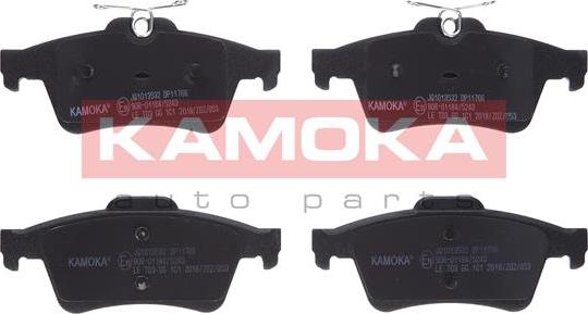 Kamoka JQ1013532 - Kit de plaquettes de frein, frein à disque cwaw.fr