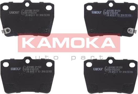 Kamoka JQ1013062 - Kit de plaquettes de frein, frein à disque cwaw.fr