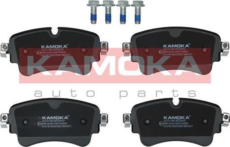 Kamoka JQ101380 - Kit de plaquettes de frein, frein à disque cwaw.fr