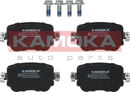 Kamoka JQ101375 - Kit de plaquettes de frein, frein à disque cwaw.fr