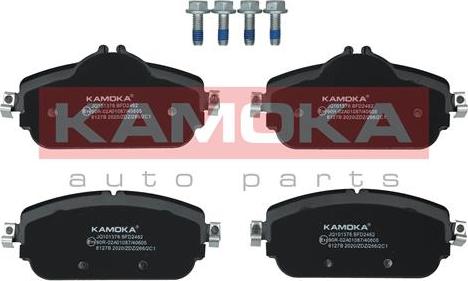 Kamoka JQ101376 - Kit de plaquettes de frein, frein à disque cwaw.fr