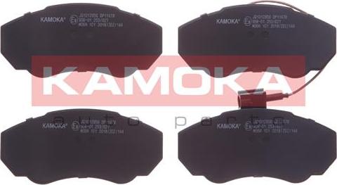 Kamoka JQ1012956 - Kit de plaquettes de frein, frein à disque cwaw.fr