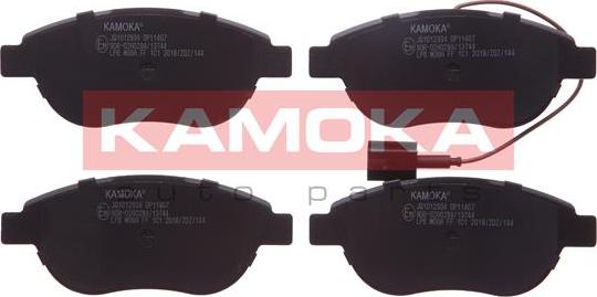 Kamoka JQ1012934 - Kit de plaquettes de frein, frein à disque cwaw.fr