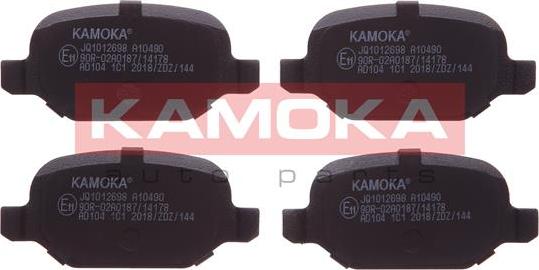 Kamoka JQ1012698 - Kit de plaquettes de frein, frein à disque cwaw.fr