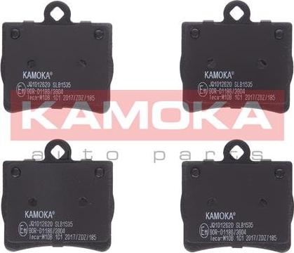 Kamoka JQ1012620 - Kit de plaquettes de frein, frein à disque cwaw.fr