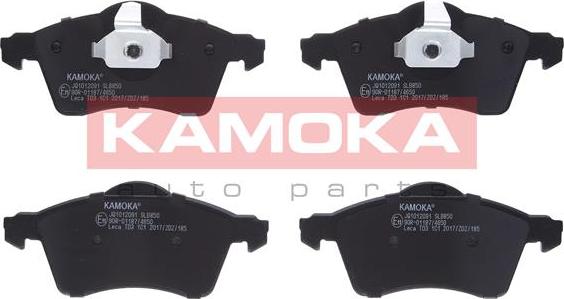 Kamoka JQ1012091 - Kit de plaquettes de frein, frein à disque cwaw.fr