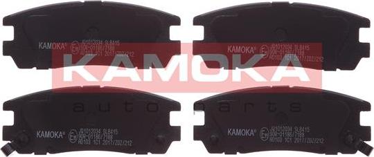 Kamoka JQ1012034 - Kit de plaquettes de frein, frein à disque cwaw.fr