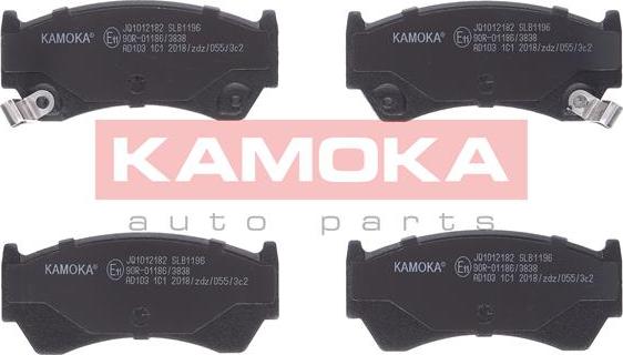 Kamoka JQ1012182 - Kit de plaquettes de frein, frein à disque cwaw.fr