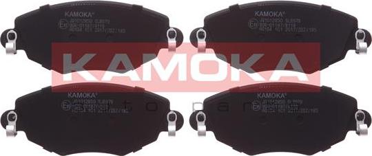 Kamoka JQ1012850 - Kit de plaquettes de frein, frein à disque cwaw.fr