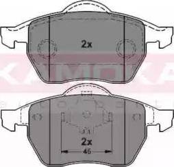 Kamoka JQ1012334 - Kit de plaquettes de frein, frein à disque cwaw.fr