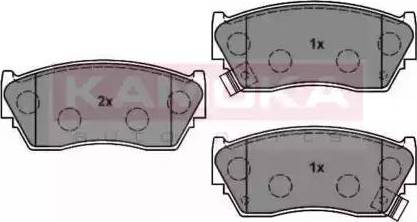 Kamoka JQ1012206 - Kit de plaquettes de frein, frein à disque cwaw.fr