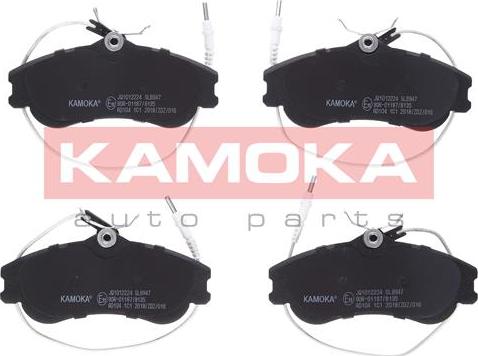 Kamoka JQ1012224 - Kit de plaquettes de frein, frein à disque cwaw.fr