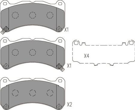 Kavo Parts BP-9157 - Kit de plaquettes de frein, frein à disque cwaw.fr