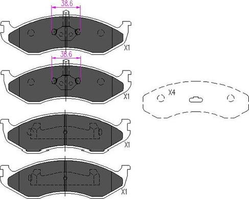 Kavo Parts BP-4017 - Kit de plaquettes de frein, frein à disque cwaw.fr