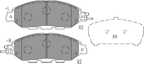 Kavo Parts BP-6641 - Kit de plaquettes de frein, frein à disque cwaw.fr