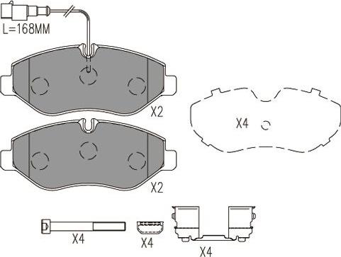 Kavo Parts BP-6612 - Kit de plaquettes de frein, frein à disque cwaw.fr