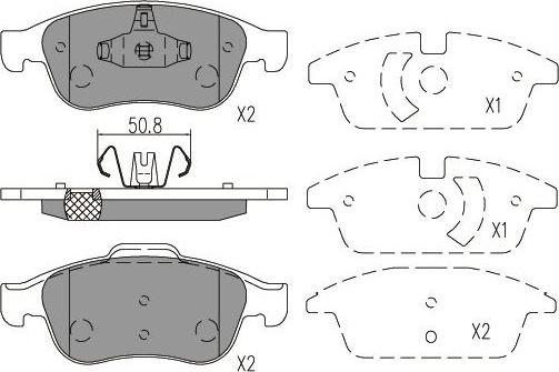 Kavo Parts BP-6639 - Kit de plaquettes de frein, frein à disque cwaw.fr