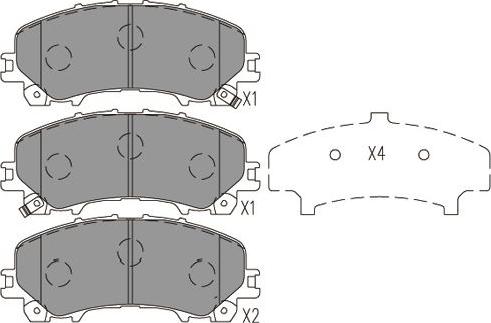 Kavo Parts BP-6636 - Kit de plaquettes de frein, frein à disque cwaw.fr