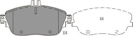 Kavo Parts BP-6638 - Kit de plaquettes de frein, frein à disque cwaw.fr