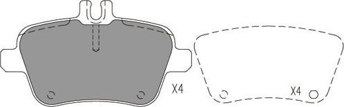 Kavo Parts BP-6637 - Kit de plaquettes de frein, frein à disque cwaw.fr