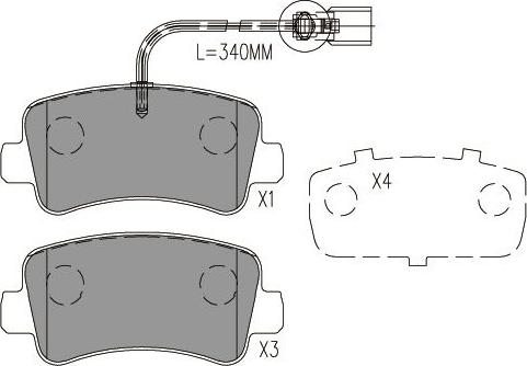 Kavo Parts BP-6629 - Kit de plaquettes de frein, frein à disque cwaw.fr