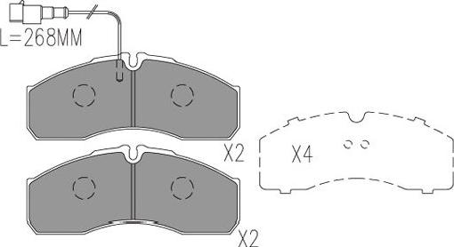 Kavo Parts BP-6625 - Kit de plaquettes de frein, frein à disque cwaw.fr