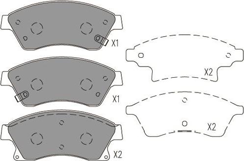 Kavo Parts KBP-1016 - Kit de plaquettes de frein, frein à disque cwaw.fr