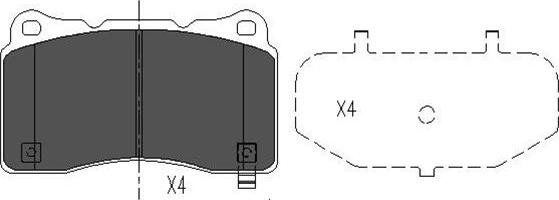 Kavo Parts KBP-8021 - Kit de plaquettes de frein, frein à disque cwaw.fr