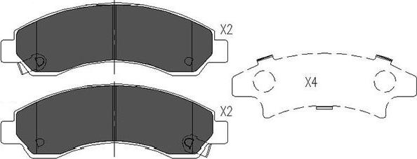 Kavo Parts KBP-3514 - Kit de plaquettes de frein, frein à disque cwaw.fr