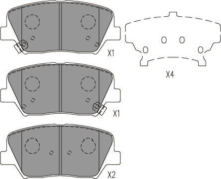 Kavo Parts BP-3059 - Kit de plaquettes de frein, frein à disque cwaw.fr