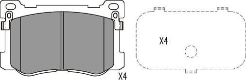 Kavo Parts BP-3057 - Kit de plaquettes de frein, frein à disque cwaw.fr