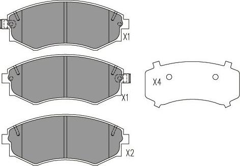 Kavo Parts BP-7502 - Kit de plaquettes de frein, frein à disque cwaw.fr