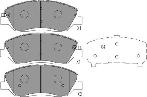 Kavo Parts BP-7507 - Kit de plaquettes de frein, frein à disque cwaw.fr