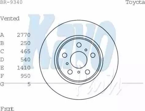 Kavo Parts BR-9340 - Disque de frein cwaw.fr