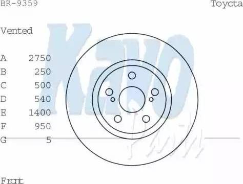 Kavo Parts BR-9359 - Disque de frein cwaw.fr