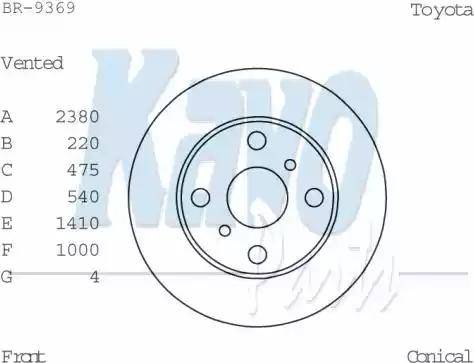 Kavo Parts BR-9369 - Disque de frein cwaw.fr