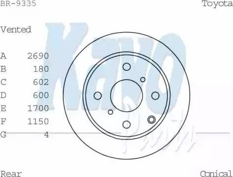 Kavo Parts BR-9335 - Disque de frein cwaw.fr