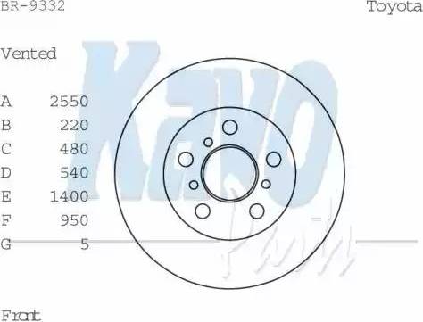 Kavo Parts BR-9332 - Disque de frein cwaw.fr