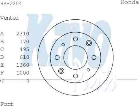 Kavo Parts BR-2204 - Disque de frein cwaw.fr