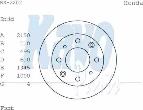 Kavo Parts BR-2202 - Disque de frein cwaw.fr