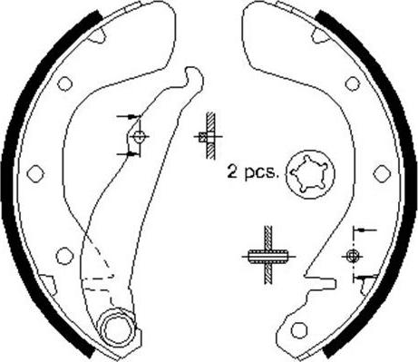 Kavo Parts BS-1400 - Jeu de mâchoires de frein cwaw.fr