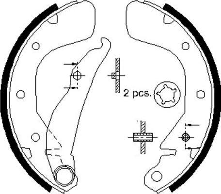 Kavo Parts BS-1402 - Jeu de mâchoires de frein cwaw.fr