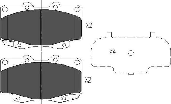 Kavo Parts KBP-9096 - Kit de plaquettes de frein, frein à disque cwaw.fr