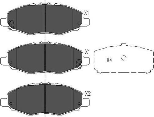 Kavo Parts KBP-9093 - Kit de plaquettes de frein, frein à disque cwaw.fr