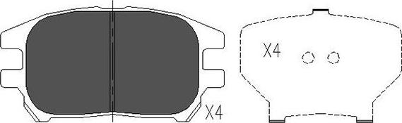 Kavo Parts KBP-9092 - Kit de plaquettes de frein, frein à disque cwaw.fr